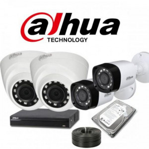 Dahua A complete (HD) 1080P 4 Camera installation Kit